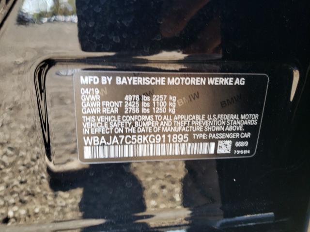 2019 BMW 530 XI WBAJA7C58KG911895