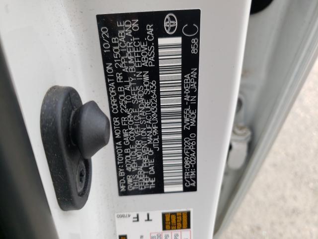 2021 TOYOTA PRIUS LE JTDL9MFUXM3026436