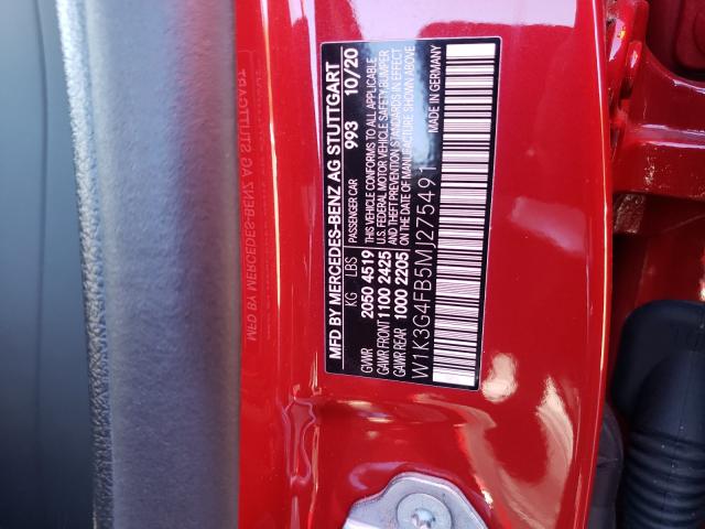 2021 MERCEDES-BENZ A 220 4MAT W1K3G4FB5MJ275491