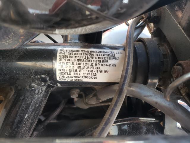 2002 KAWASAKI VN800 JKBVNCA192B508366
