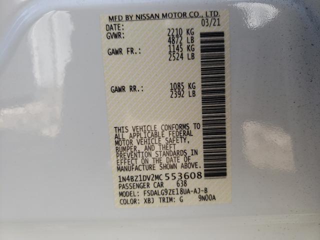 2021 NISSAN LEAF SL PL 1N4BZ1DV2MC553608