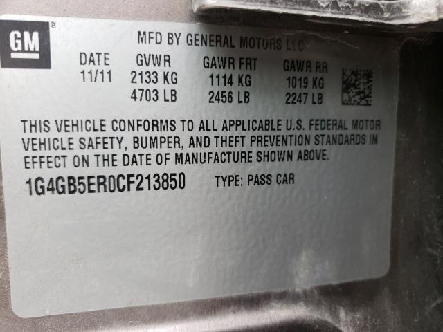 2012 BUICK LACROSSE C 1G4GB5ER0CF213850