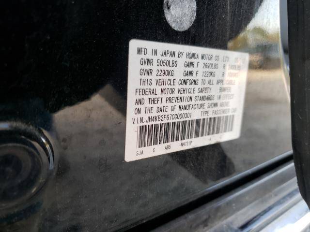 2012 ACURA RL JH4KB2F67CC000301