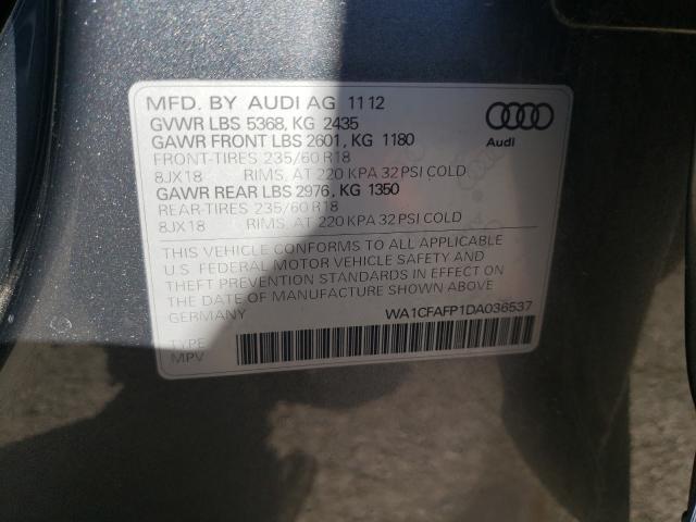 VIN WA1CFAFP1DA036537 2013 Audi Q5, Premium no.10