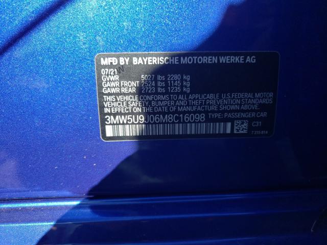 2021 BMW M340XI 3MW5U9J06M8C16098