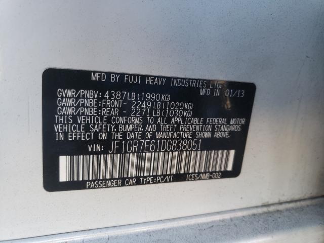 2013 SUBARU IMPREZA WR JF1GR7E61DG838051