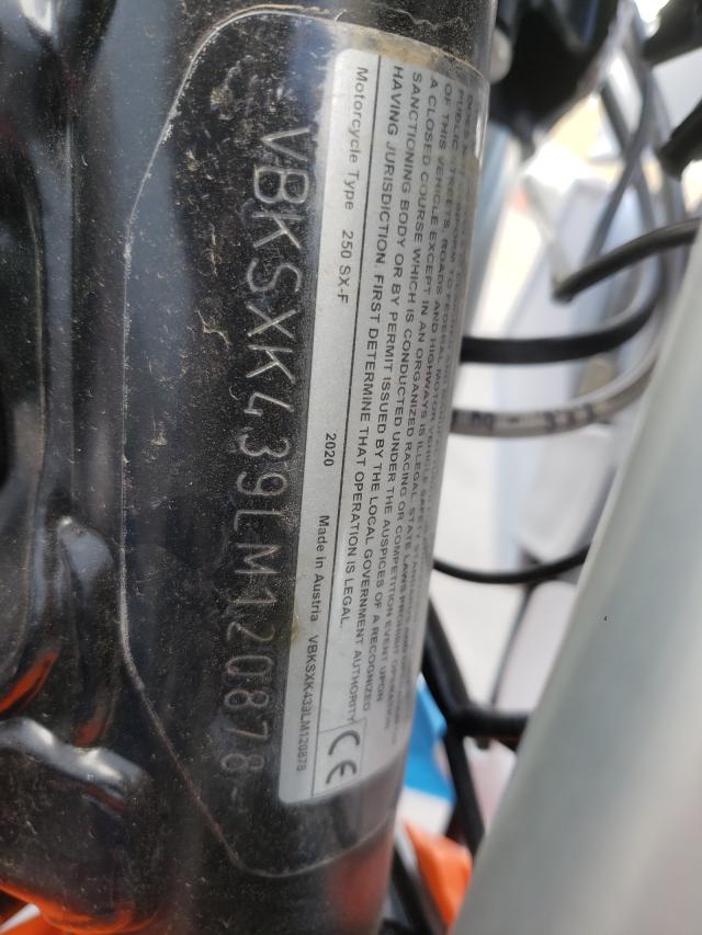 2020 KTM 250 SX-F VBKSXK439LM120878