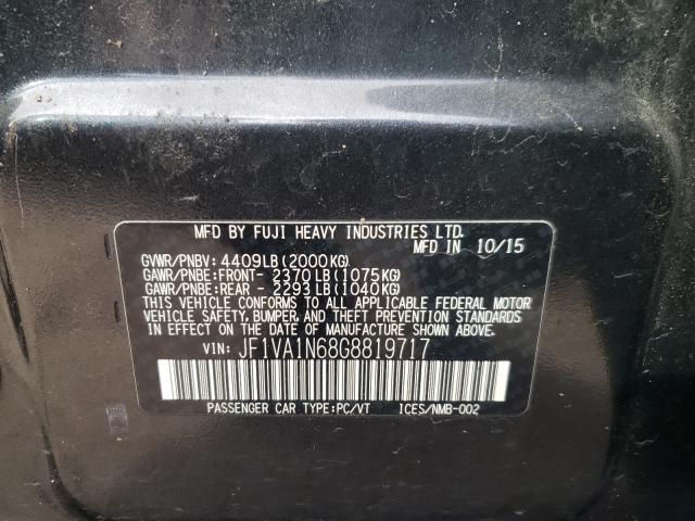 2016 SUBARU WRX LIMITE JF1VA1N68G8819717