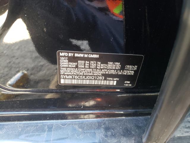 2018 BMW X5 M 5YMKT6C5XJ0X21283
