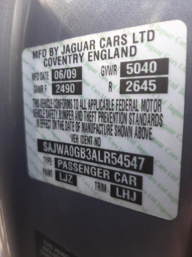 2010 JAGUAR XF PREMIUM SAJWA0GB3ALR54547
