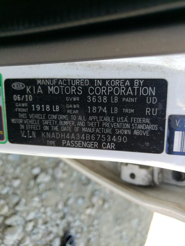 2011 KIA RIO BASE KNADH4A34B6753490