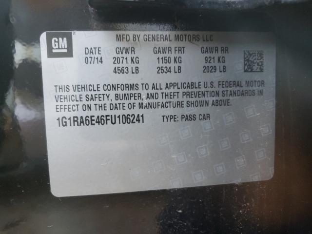 VIN 1G1RA6E46FU106241 2015 Chevrolet Volt no.10