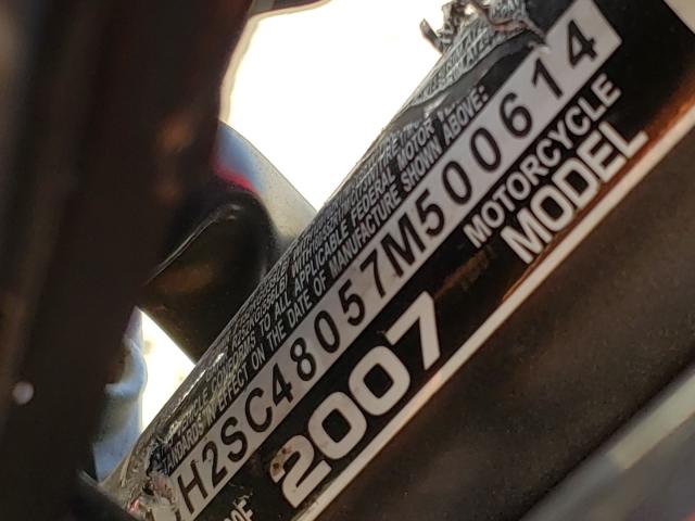2007 HONDA CB900 F JH2SC48057M500614