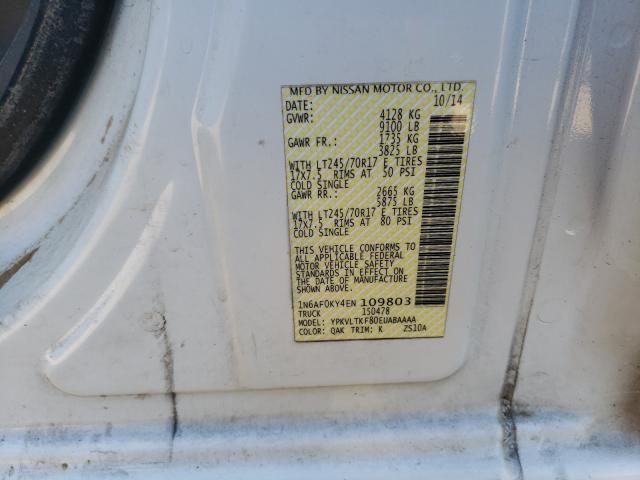 2014 NISSAN NV 2500 1N6AF0KY4EN109803