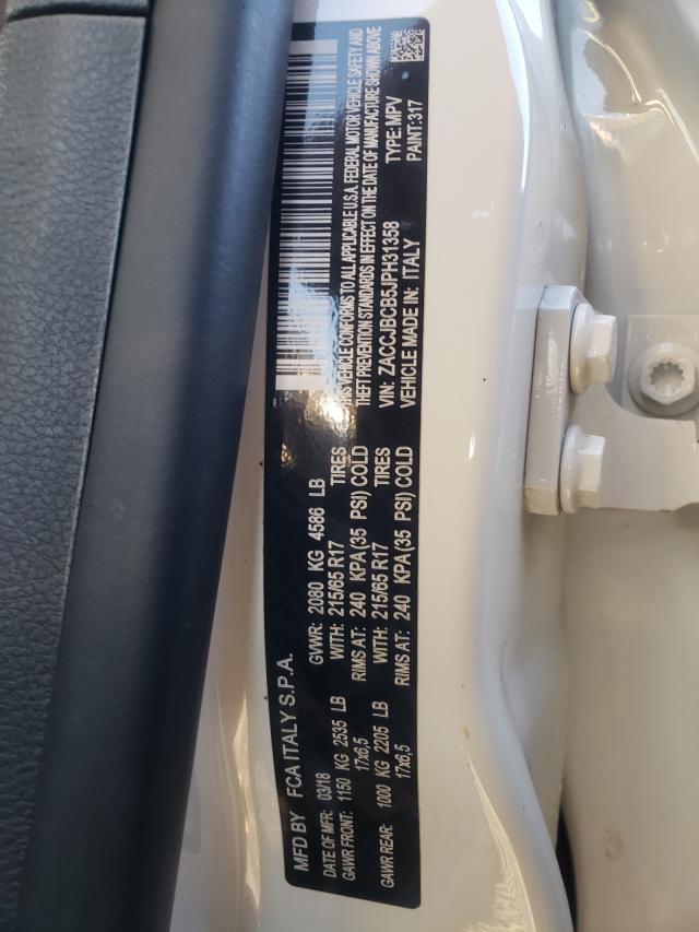 2018 JEEP RENEGADE T ZACCJBCB5JPH31358