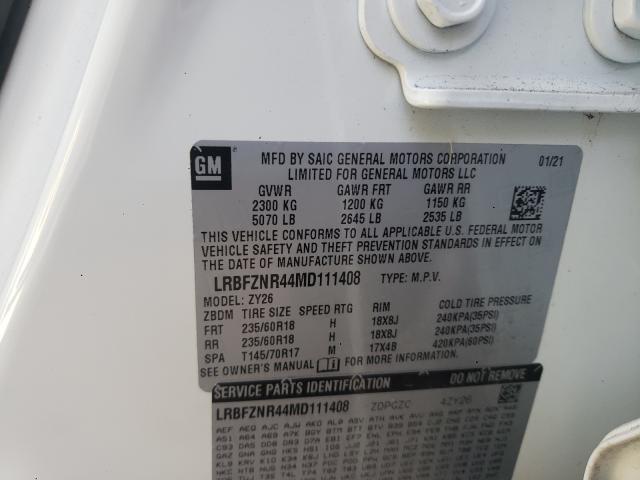 2021 BUICK ENVISION E LRBFZNR44MD111408