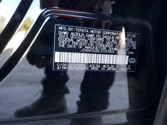 2020 LEXUS IS 300 PRE JTHDA1D20L5107054