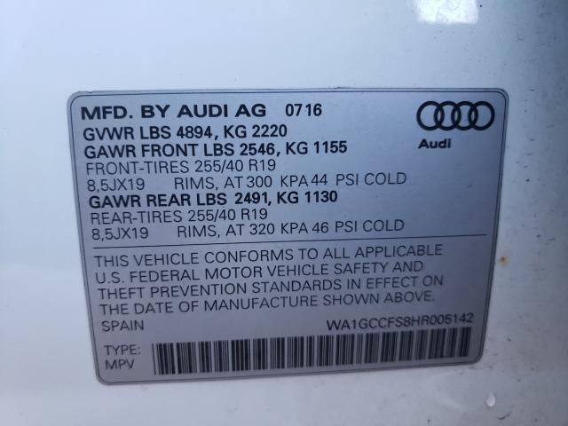 2017 AUDI Q3 PRESTIG WA1GCCFS8HR005142