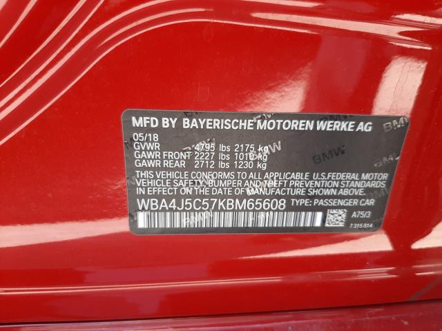 2019 BMW 440I GRAN WBA4J5C57KBM65608