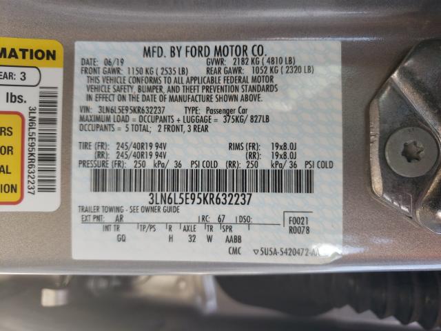 2019 LINCOLN MKZ RESERV 3LN6L5E95KR632237