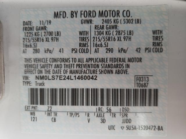 NM0LS7E24L1460042 Ford Transit Co 2020. Фото: 9