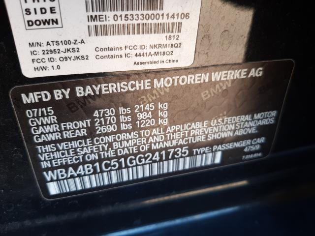 2016 BMW 435 I GRAN WBA4B1C51GG241735