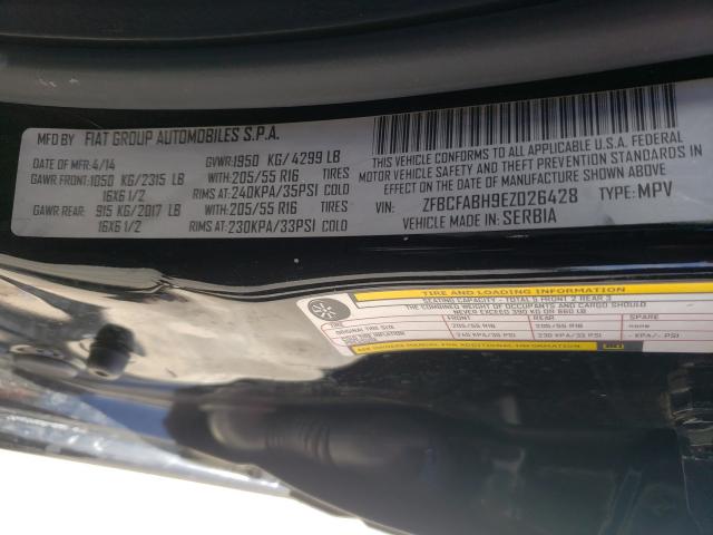 2014 FIAT 500L EASY ZFBCFABH9EZ026428