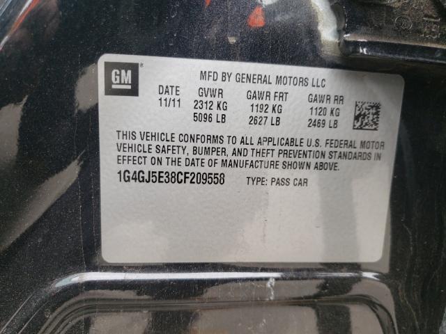 2012 BUICK LACROSSE T 1G4GJ5E38CF209558
