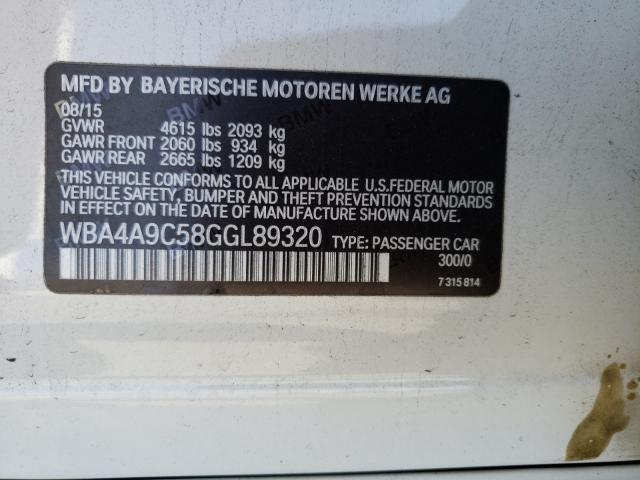 2016 BMW 428 I GRAN WBA4A9C58GGL89320