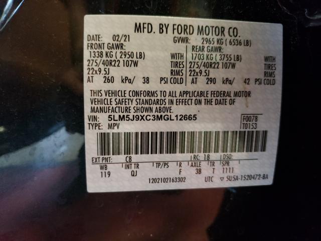 2021 LINCOLN AVIATOR BL 5LM5J9XC3MGL12665