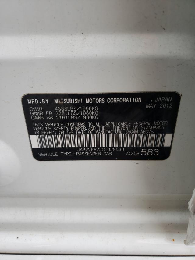 2012 MITSUBISHI LANCER RAL JA32V6FV2CU029530