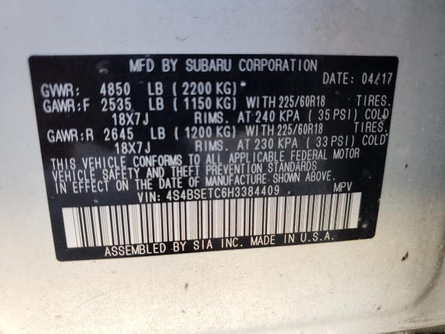 2017 SUBARU OUTBACK TO 4S4BSETC6H3384409