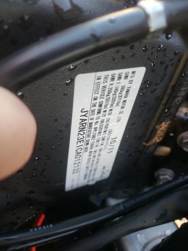 2012 YAMAHA YZFR1 JYARN23E1CA012132