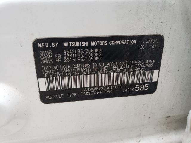 2014 MITSUBISHI LANCER EVO JA32W8FVXEU011823