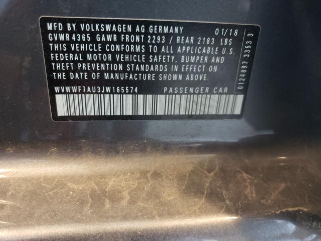 2018 VOLKSWAGEN GOLF R WVWWF7AU3JW165574