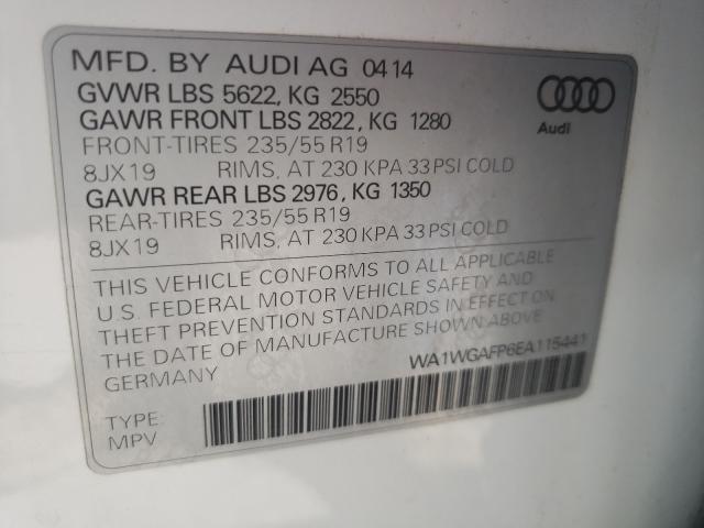 2014 AUDI Q5 PRESTIG WA1WGAFP6EA115441