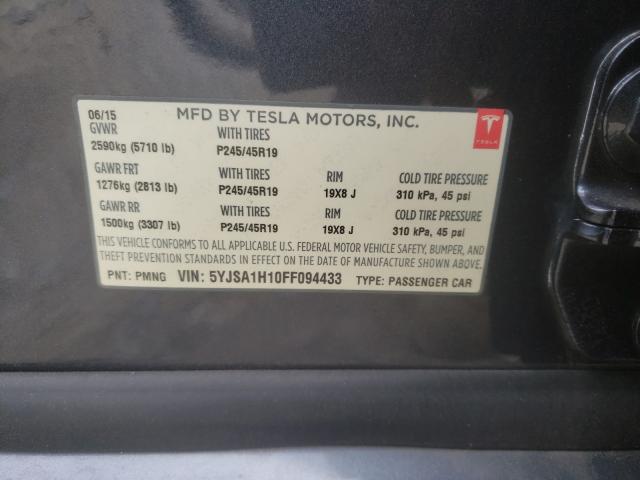 2015 TESLA MODEL S 85 5YJSA1H10FF094433