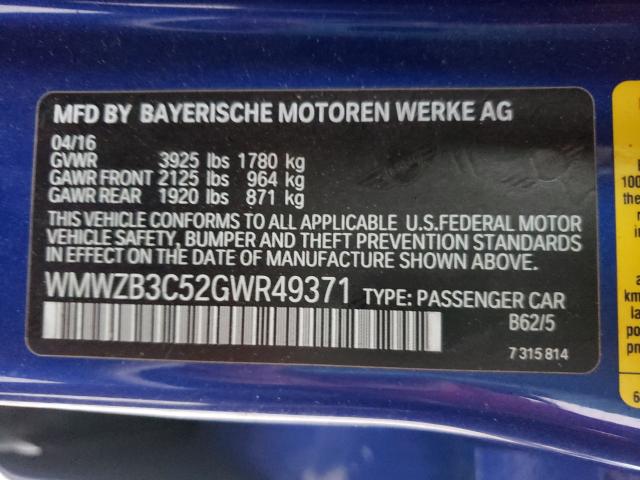 2016 MINI COOPER COU WMWZB3C52GWR49371