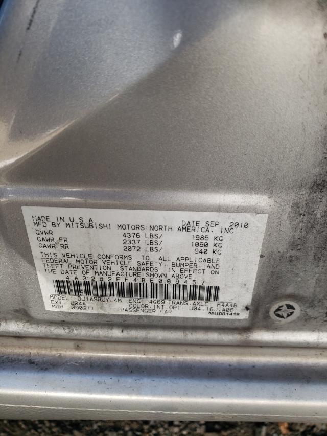 2011 MITSUBISHI GALANT FE 4A32B2FF4BE009457