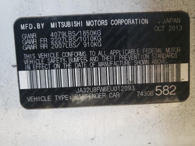 2014 MITSUBISHI LANCER GT JA32U8FW6EU012093