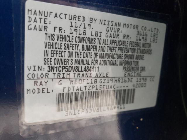 2020 NISSAN KICKS SR 3N1CP5DV8LL484411