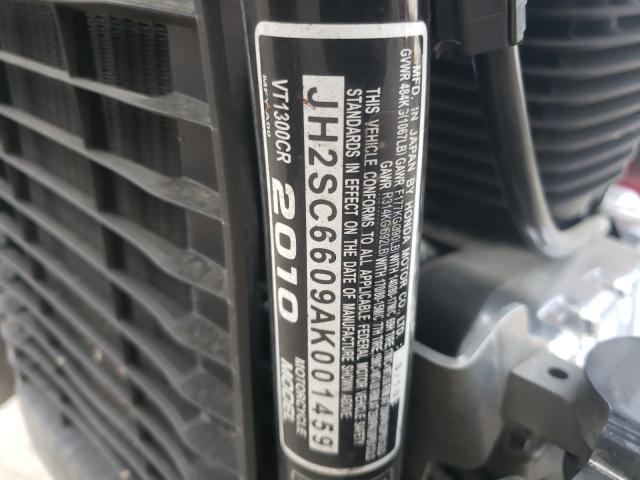 2010 HONDA VT1300 CR JH2SC6609AK001459