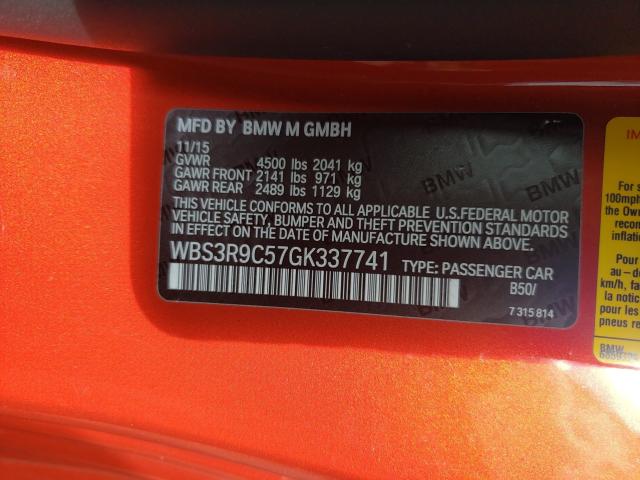 2016 BMW M4 WBS3R9C57GK337741