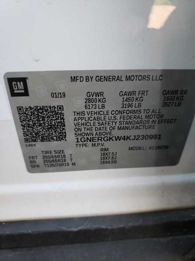 1GNERGKW4KJ230991 Chevrolet Traverse L 2019. Фото: 9