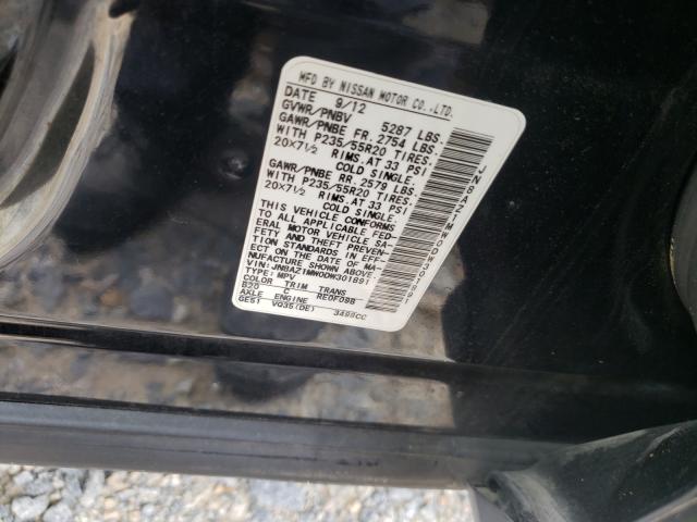 2013 NISSAN MURANO S/S JN8AZ1MW0DW301891
