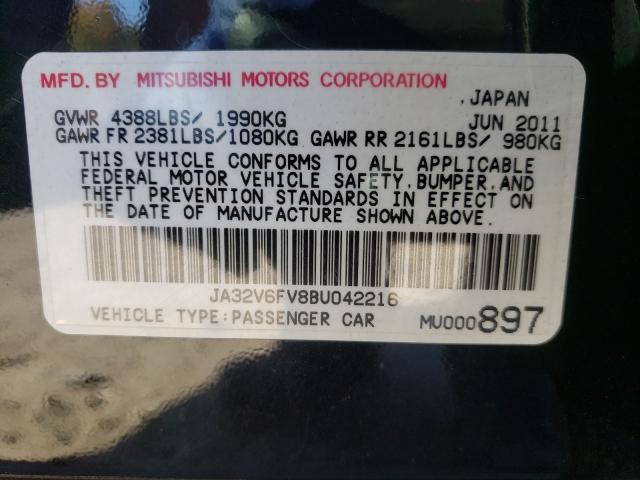 2011 MITSUBISHI LANCER RAL JA32V6FV8BU042216
