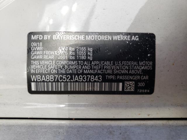 2018 BMW 340 XI WBA8B7C52J4937843