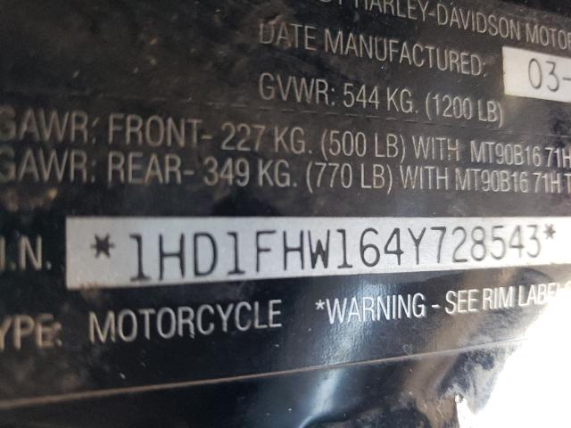 2004 HARLEY-DAVIDSON FLHPI 1HD1FHW164Y728543