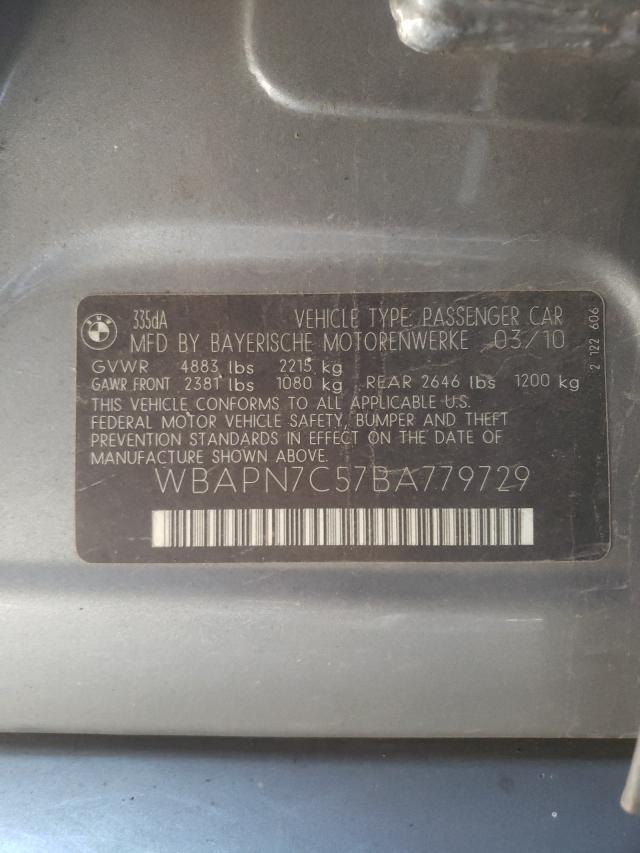 2011 BMW 335 D WBAPN7C57BA779729