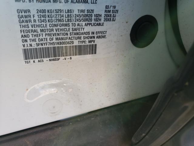 2019 HONDA PASSPORT E 5FNYF7H51KB003620